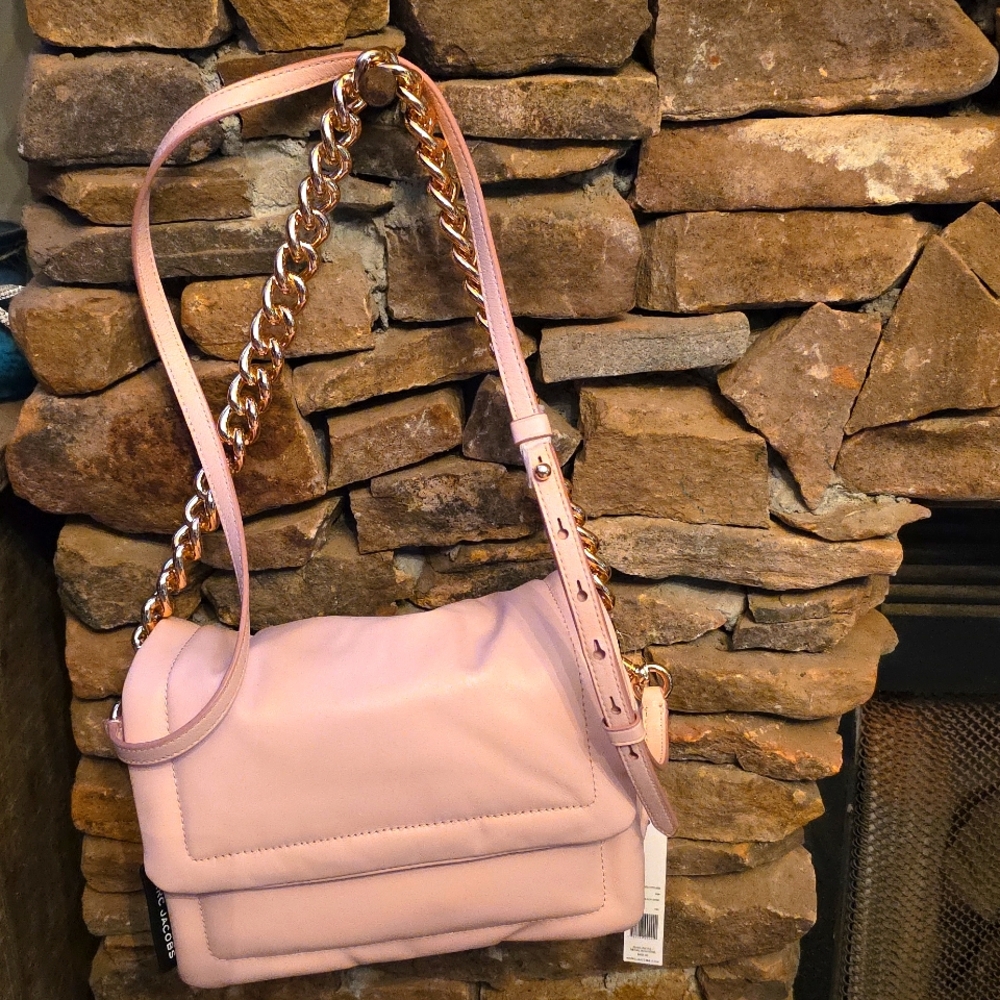 Marc Jacobs Cream and Gold Ruched Shoulder Bag - Picture 3 of 16